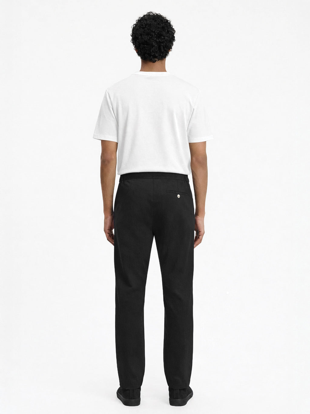 The 24 Trouser Regular || Black | Stretch Cotton