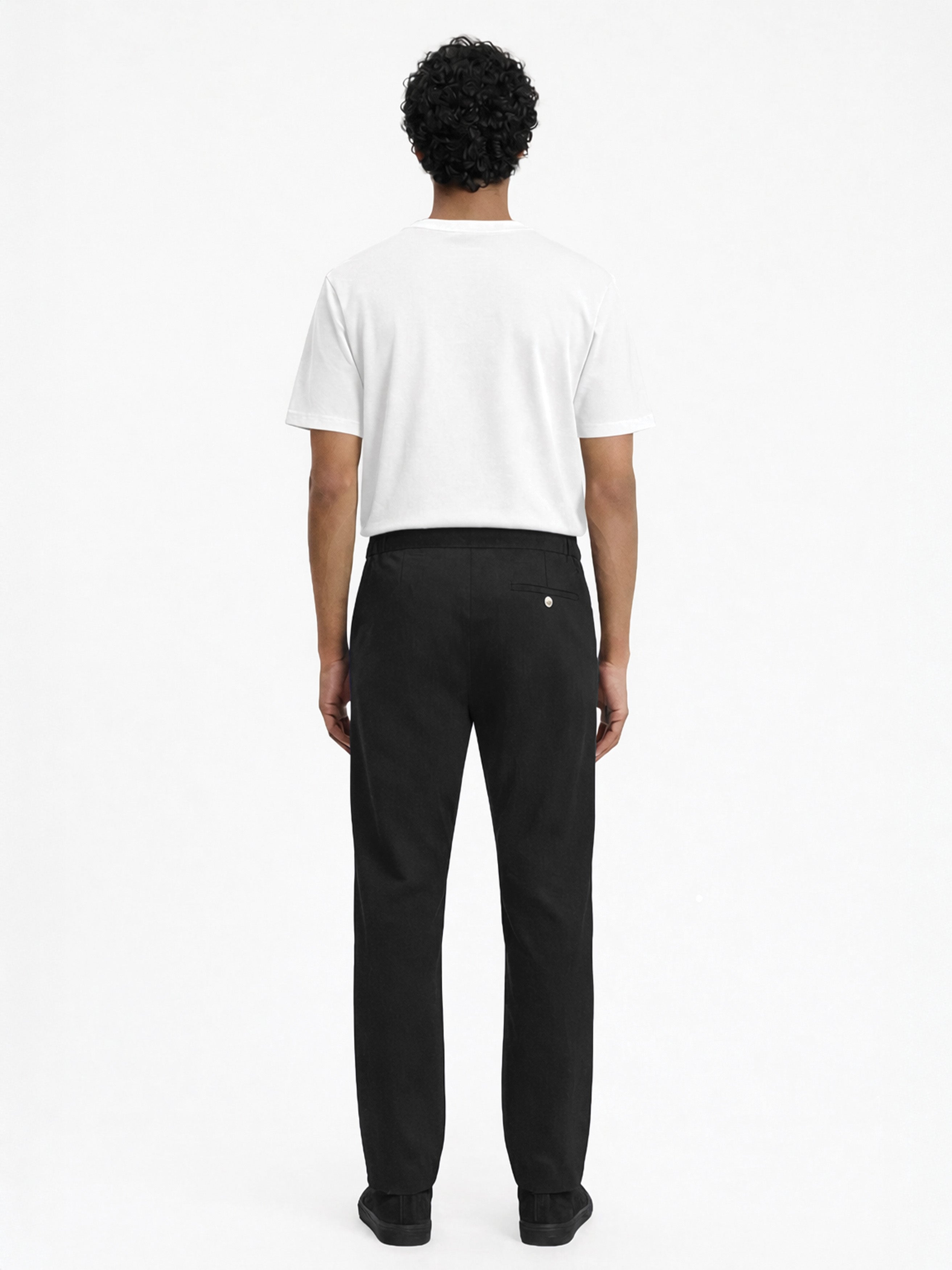 The 24 Trouser Regular || Black | Stretch Cotton