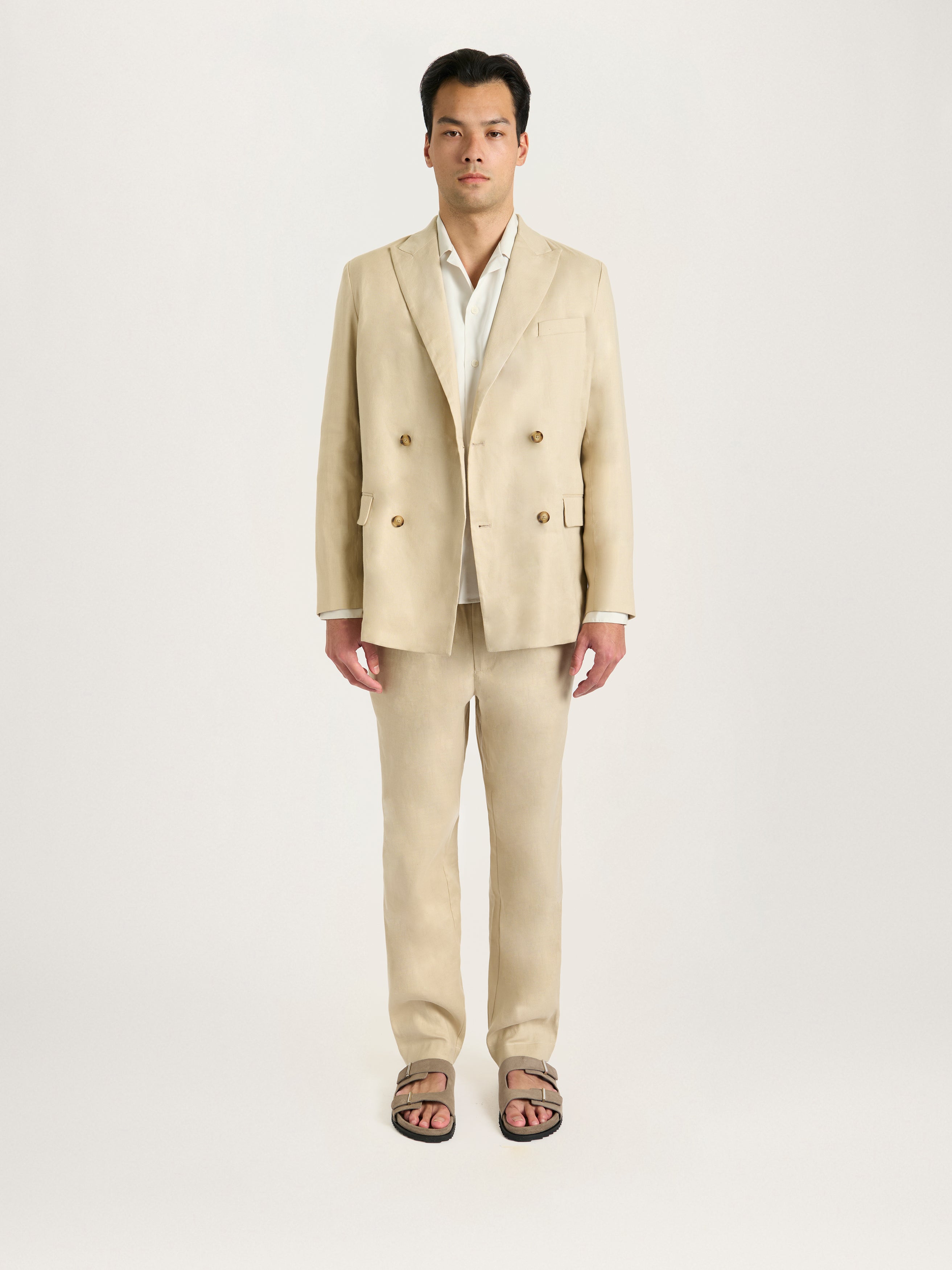 The Easy Trouser Linen || Sand | Linen