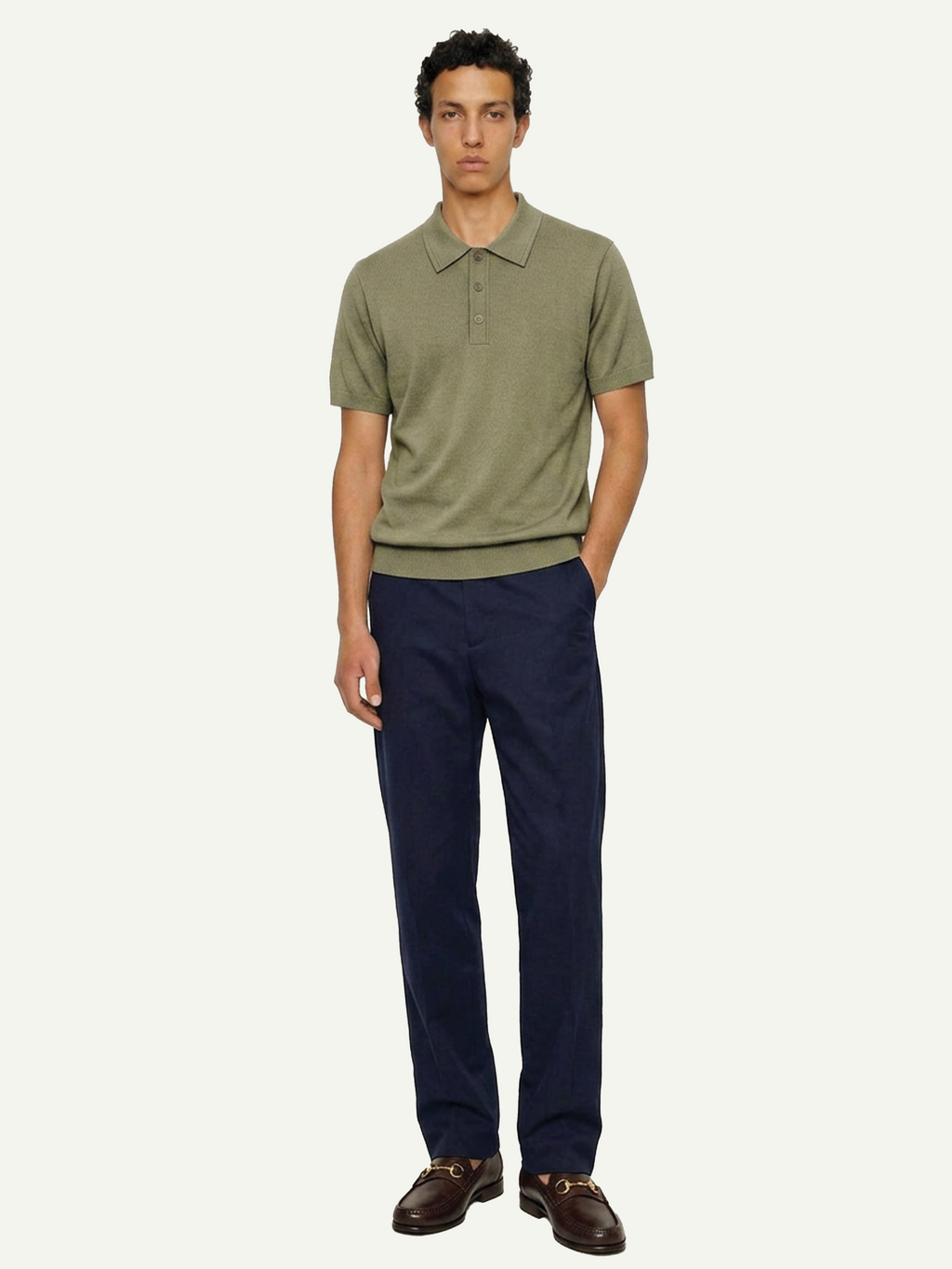The 24 Classic Polo || Sage | Cotton Silk