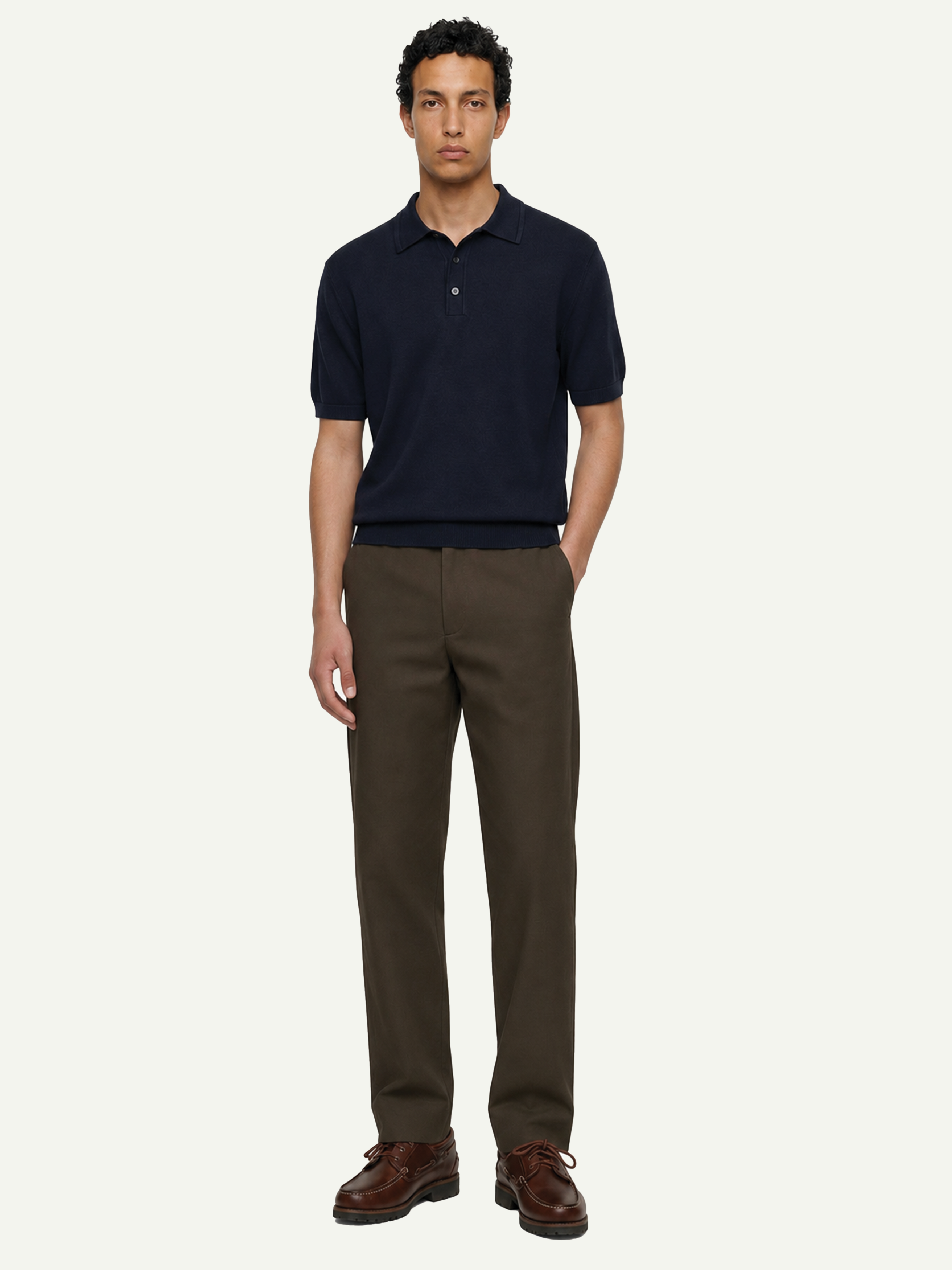 The 24 Classic Polo || Navy | Cotton Silk