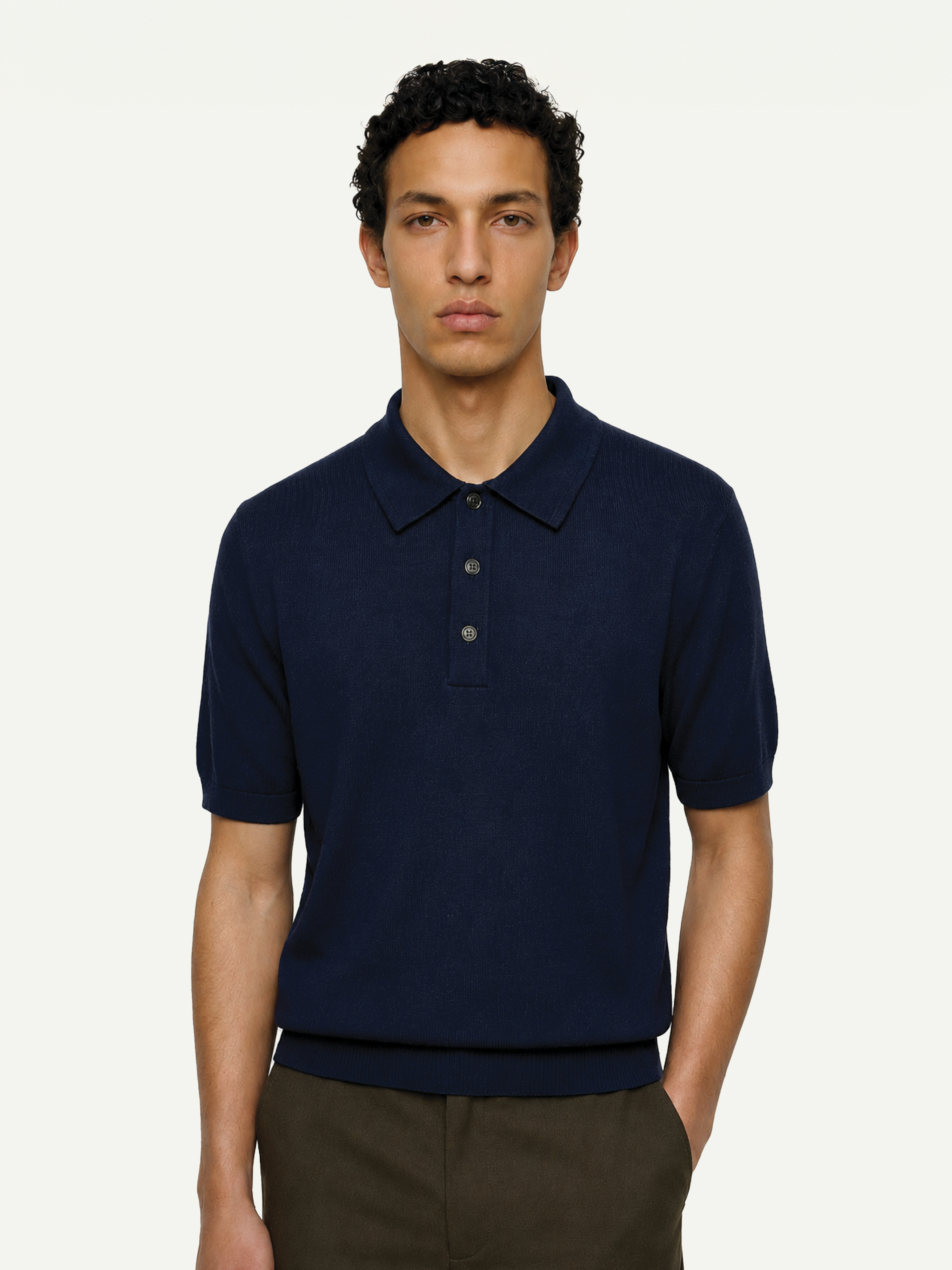 The 24 Classic Polo || Navy | Cotton Silk