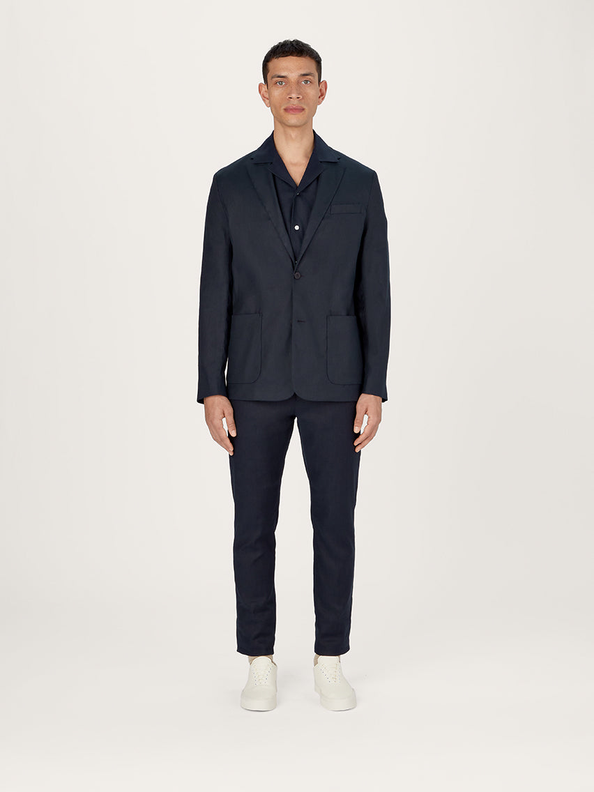 The Linen 24 Blazer || Navy | Linen