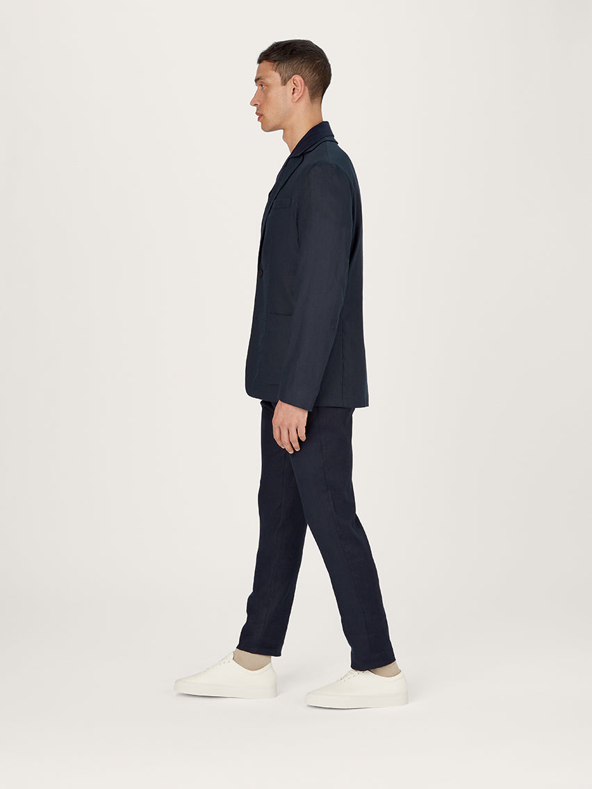The Linen 24 Blazer || Navy | Linen