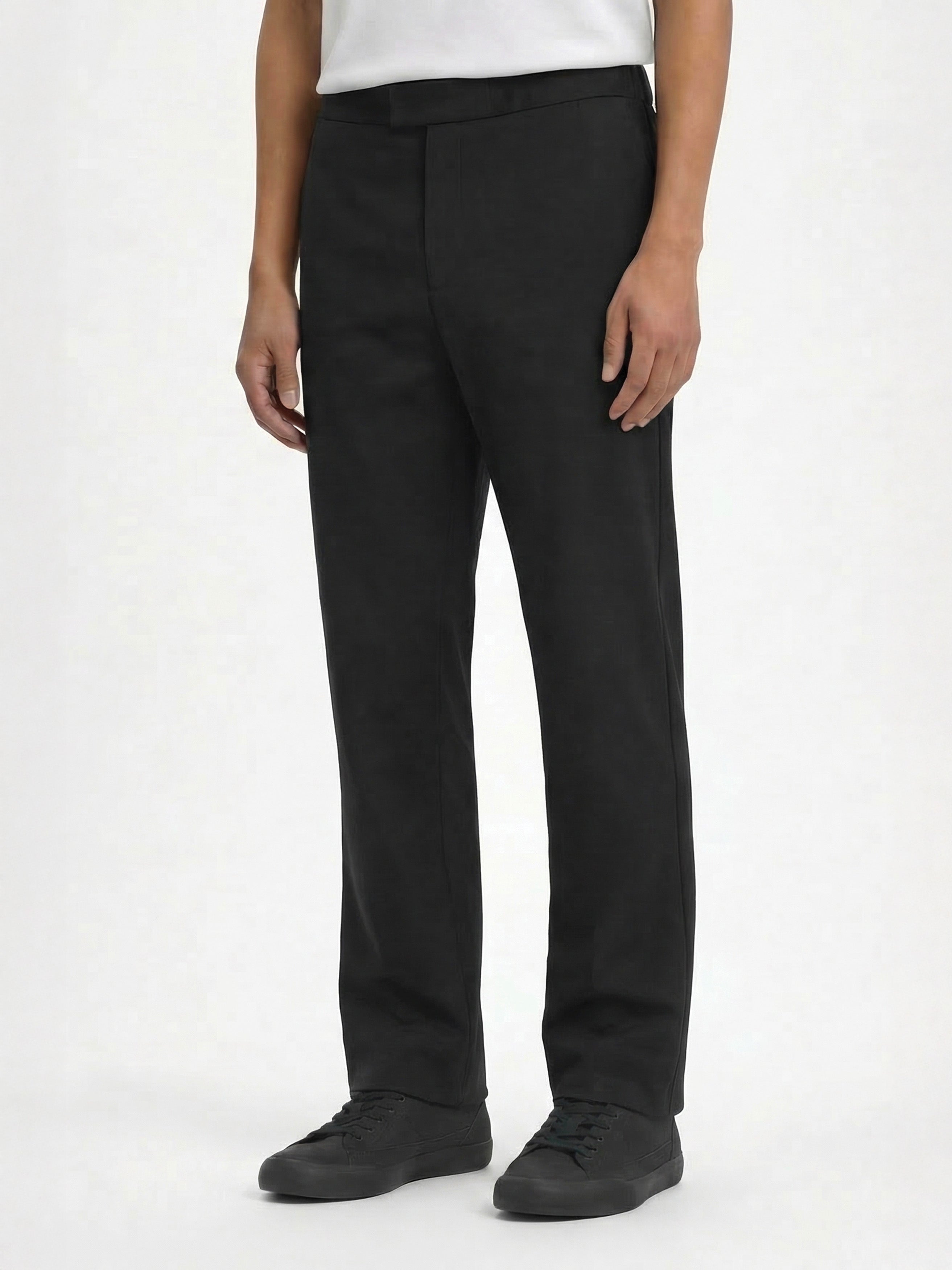 The 24 Trouser Regular || Black | Stretch Cotton