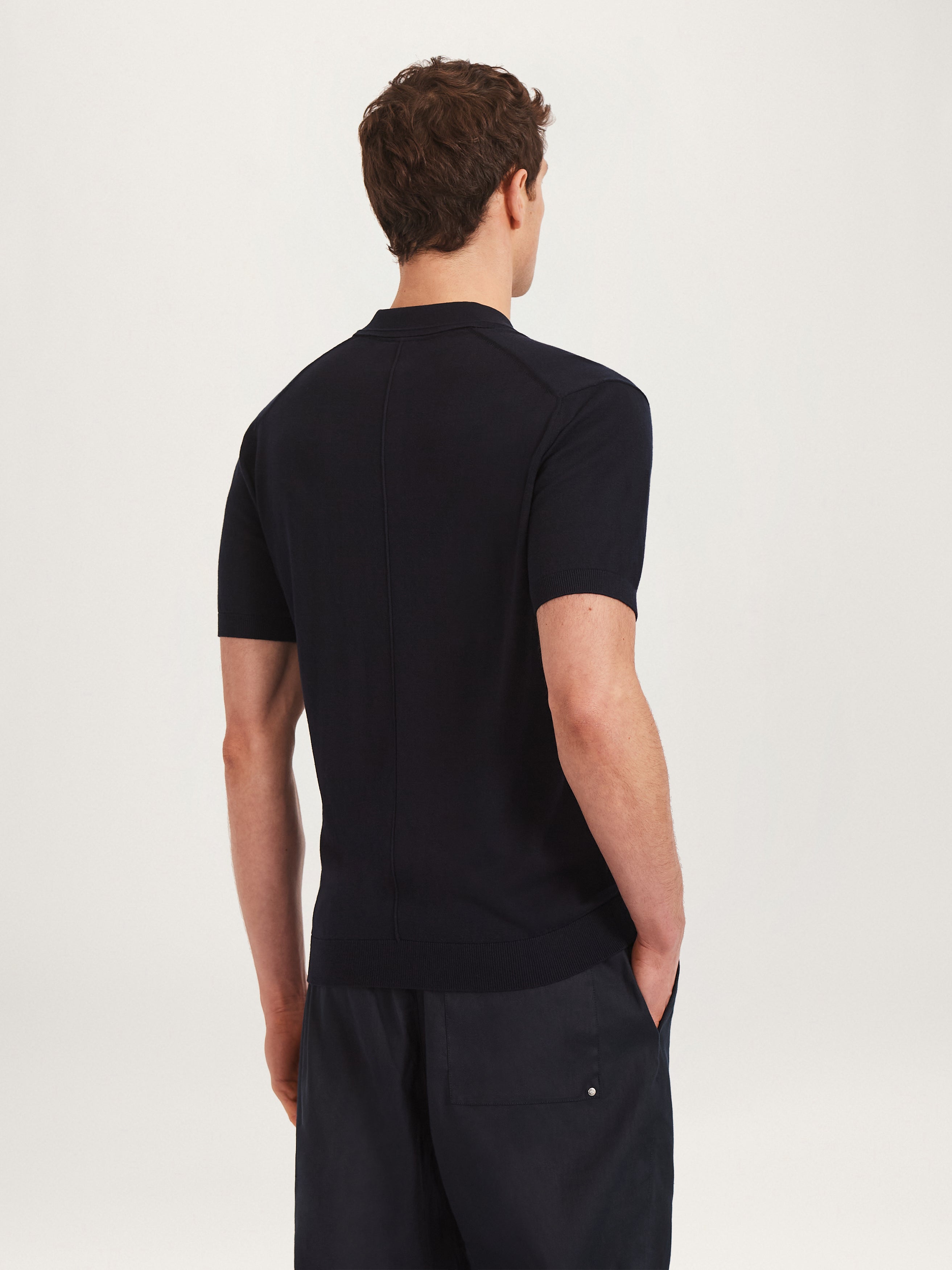 The Silk Polo || Navy | Silk & Cotton