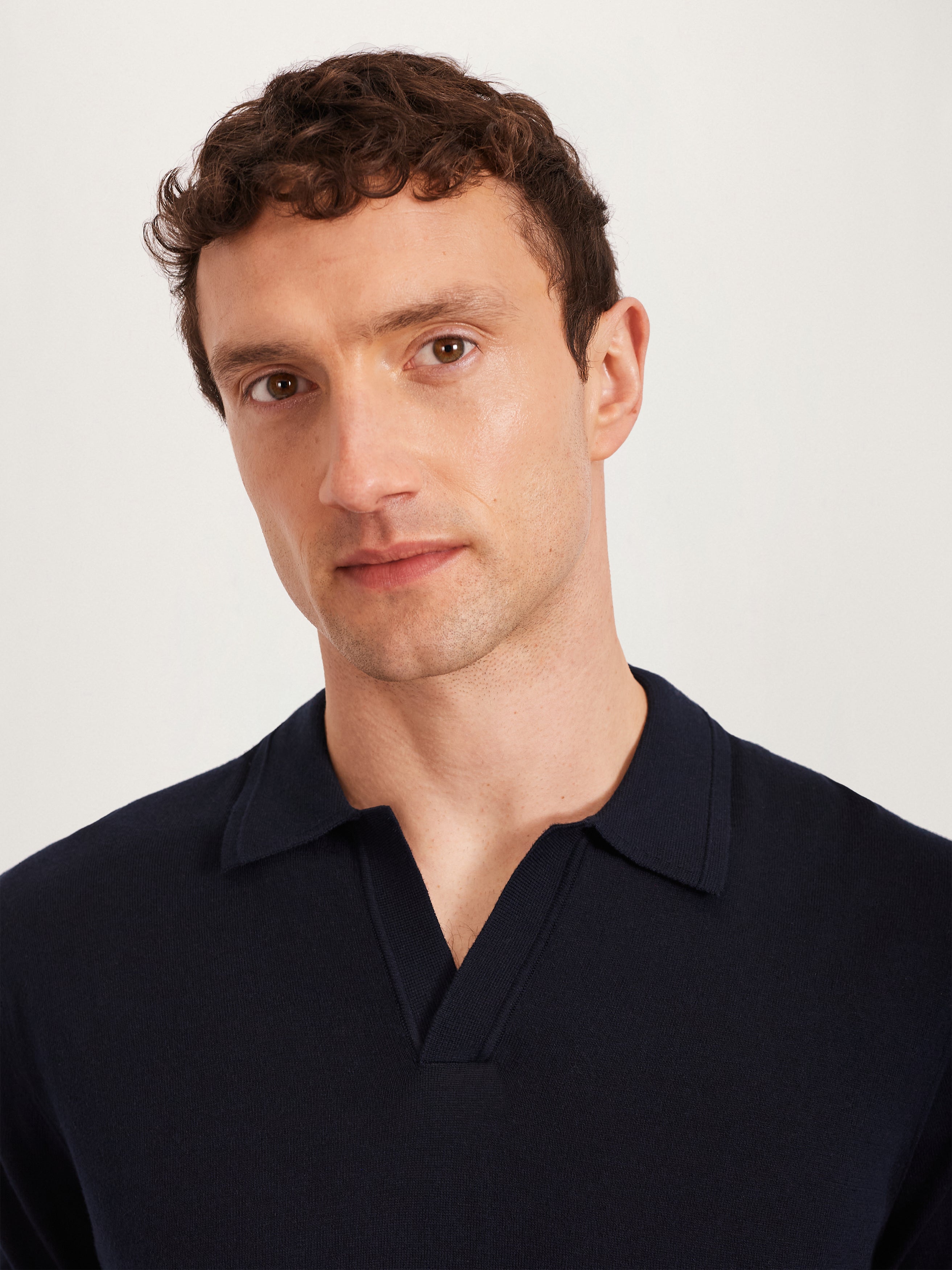 The Silk Polo || Navy | Silk & Cotton