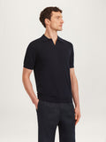 The Silk Polo || Navy | Silk & Cotton